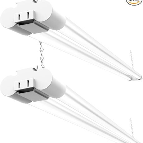 Sunco LED Shop Lights for Workshop 4FT, Linkable Garage Lighting, 4500 LM, 40W (150W Equivalent), 5000K Daylight, Surface + Suspension Mount, 48 Inch Integrated Fixture, White 2 Pack.