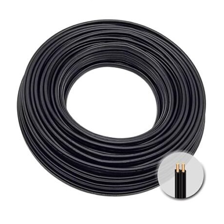 Extension Electrical Wire18/2 SPT-2W Bulk Lamp Cord, 300-Volt 18-Gauge, 100-feet Spool, Black,UL Listed…