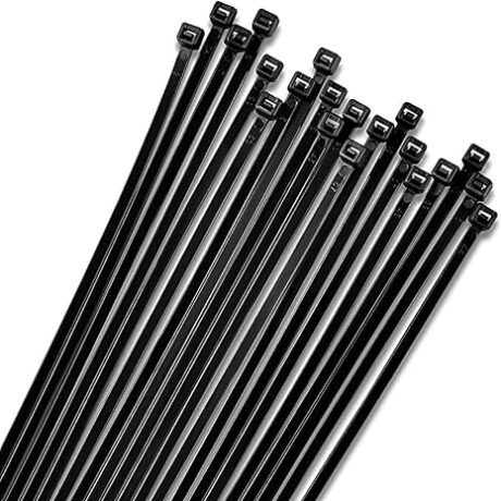 Bolt Dropper 12-Inch Black Zip Ties - 1000-Pack Heavy Duty Wire and Cable Ties - Durable Self-Locking Nylon with 40 lbs Tensile Strength - UV and Temperature Resistant for Indoor and Outdoor Use